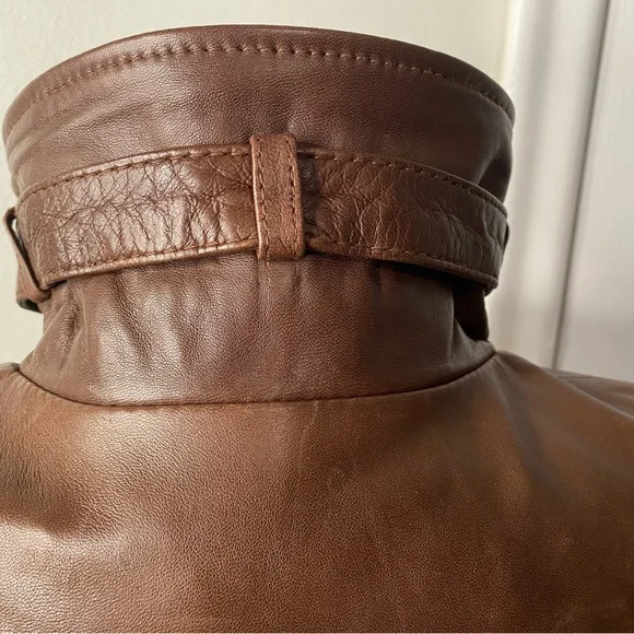 Marc New York By Andrew Mark Brown Real Soft Leather Jacket - Picture 8 of 16